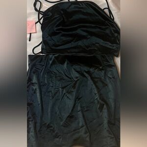 Green 2 piece skirt set